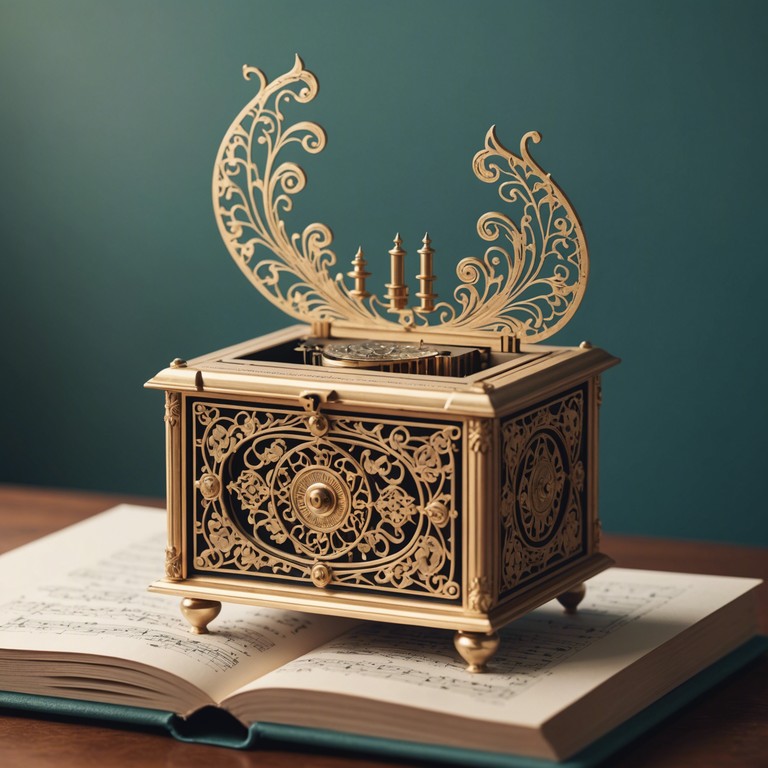 Imagine being gently rocked in the arms of nostalgia, where each note brings forth a cherished childhood memory, the music box's melody acting like a gentle guide back to the simplicity of youthful innocence.