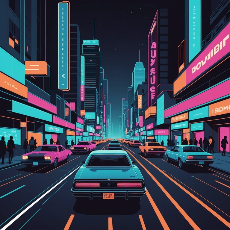 This track epitomizes the vibrant pulse of a city that never sleeps, with layers of synths weaving through each other, creating a complex tapestry of sound that's both uplifting and exhilarating.