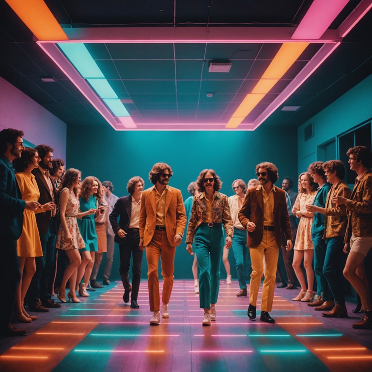 Imagine a scene where the dance floor comes alive under a disco ball. The melody is irresistible, making everyone smile and dance together, reminiscing about the carefree days of the 70s.