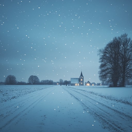 Imagine a gentle flurry of snow, each flake carrying a note of timeless christmas carols, whispered through the winter air. The soundscape blends the cherished chimes of church bells with the serene stillness of a snowy christmas eve, invoking a sense of peace and joyful solitude.