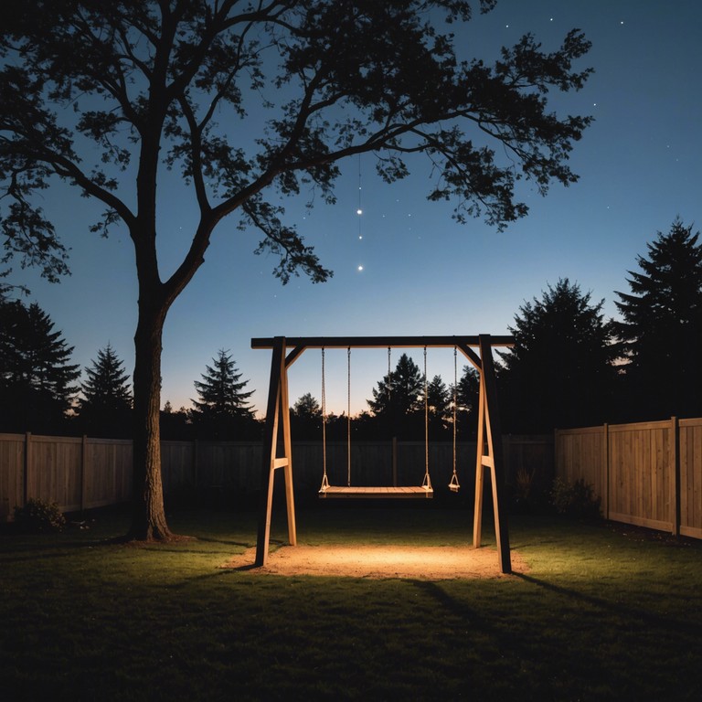 Immerse in this tranquil swing piece designed to transport you to a late evening where the stars are just beginning to sparkle. The music mimics the gentle sway of a swing, providing a peaceful escapade into the night.