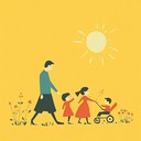 cheerful tune with light percussion, bringing positivity and warmth