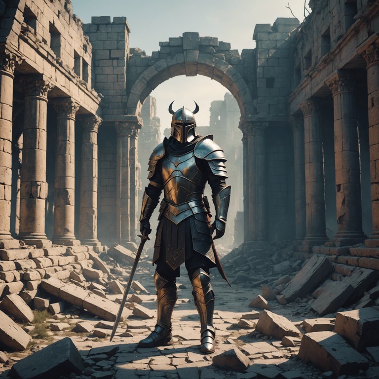 Combining the atmospheric depth of mystical music with the raw power of rap metal, this track features enigmatic chants and forceful metal guitar riffs to create a compelling soundscape that feels both ancient and aggressively modern. The music channels the energy of mythical battles and arcane secrets slowly unfurling.