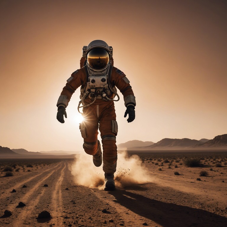 A musical exploration of an astronaut's morning run across the expansive martian plains, feeling the exhilaration of solitude and the thrill of exploration. Each note resonates with the promise of adventure and the majesty of outer space.