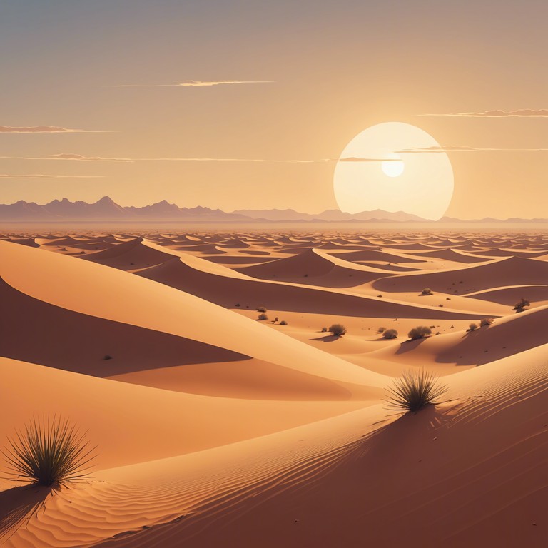 This track features a soul stirring blend of traditional middle eastern instruments, creating an ethereal atmosphere that captures the tranquil yet vibrant essence of a desert sunrise. The composition progresses from soft, warming tones to a more lively, hopeful crescendo as it mimics the rising sun, offering a sense of renewal and optimism.