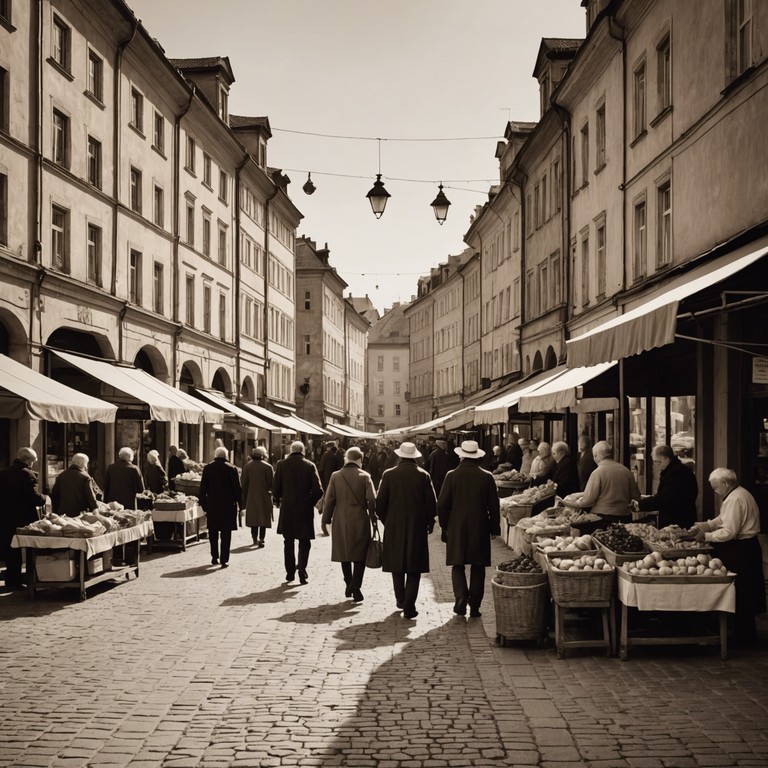 This track captures the essence of a bustling eastern european shtetl, brimming with stories and daily life through the powerful sound of klezmer music. Intense and vivid, the melody dances through peaks and valleys, mimicking the emotions of its historical inspirations.