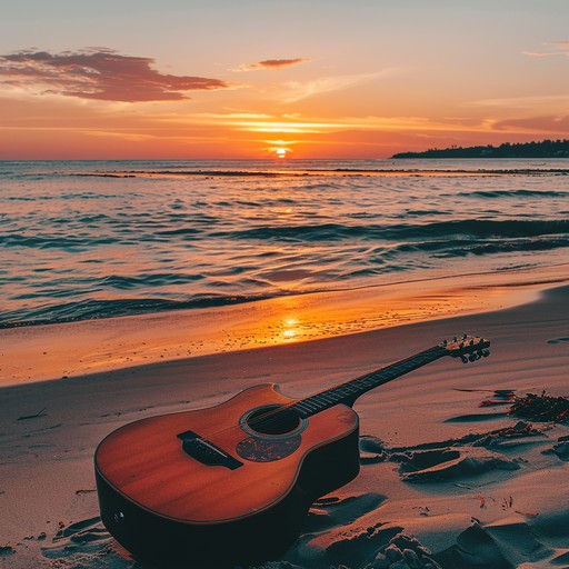 This instrumental piece invokes the feeling of a quiet sunset on a deserted beach, merging melancholic themes with the traditional rhythm and subtle complexity of bossa nova. The smooth, soothing sound of the acoustic guitar brings forward a sense of reflection and deep emotion.