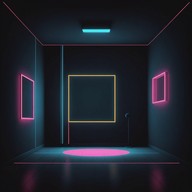 explore eerie beats in neon dystopia