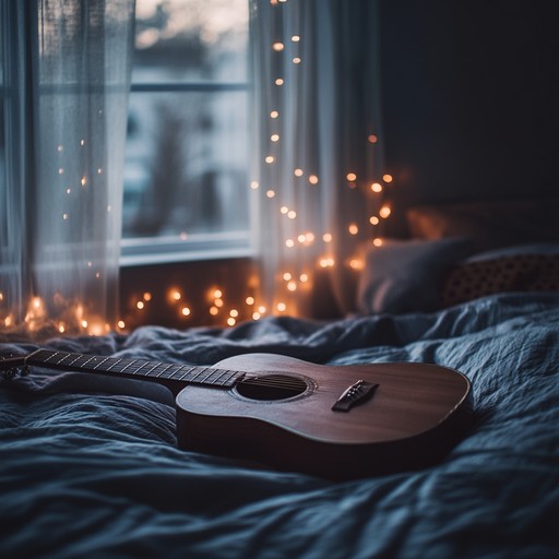 A soft and introspective composition that captures the essence of solitude, perfect for a quiet evening of self reflection. Gentle guitar plucks and mellow ambient textures blend to create a peaceful sanctuary of sound