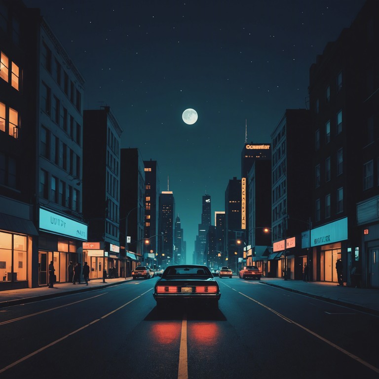 Imagine racing through a neon-lit cityscape, where the soundscape mirrors the intensity and the pulse of the streets. Sharp percussive elements and a deep bassline evoke the feeling of a high-speed chase through a bustling metropolis at midnight.