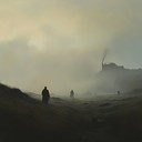 eerie and unsettling military march with ghostly overtones