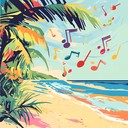 energetic beats inspiring joyful dancing on sunny island shores