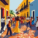 vibrant burst of afro cuban festive energy