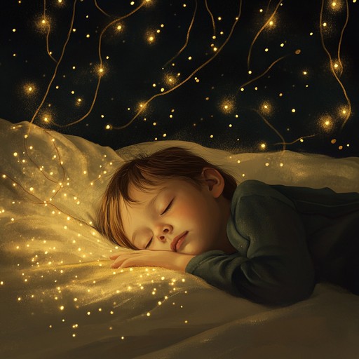 A soothing and serene instrumental nursery rhyme, characterized by twinkling chimes and gentle melodies that evoke images of starry night skies. This calming piece is ideal for creating a peaceful bedtime atmosphere, helping children drift into restful sleep