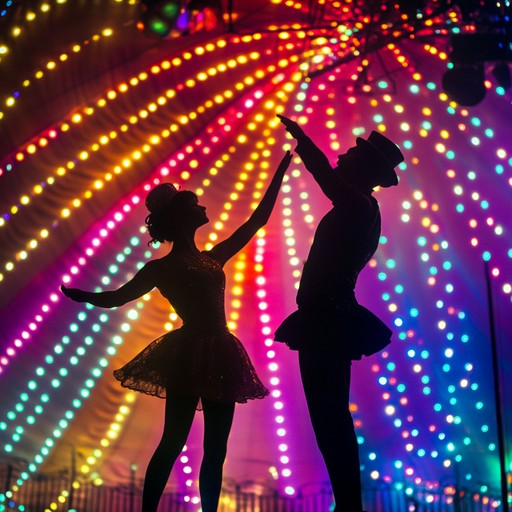 Picture a whimsical carnival bursting with vibrant colors and eclectic melodies. This energetic instrumental blends circus music with quirky dance rhythms, offering a cheerful and playful experience filled with unexpected twists.