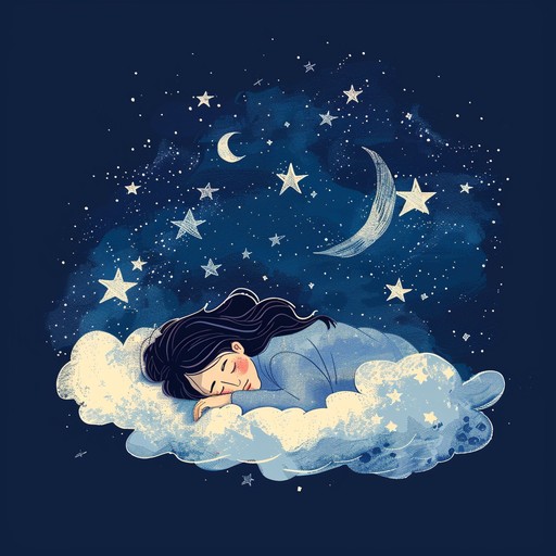 This soothing instrumental cradle song features delicate, twinkling melodies that evoke a sense of wonder and magic, as if floating among the stars. The soft, repetitive motifs create a calming atmosphere, perfect for lulling little ones into a peaceful slumber.