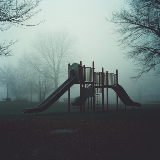 Journey through an unsettling mix of toy sounds and eerie whispers, creating a suspenseful, nostalgic, and chilling atmosphere.