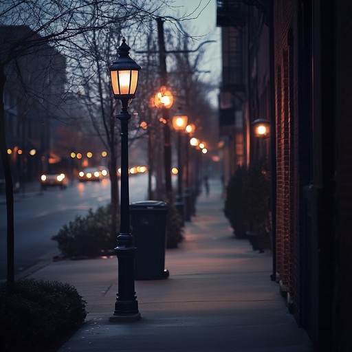 An instrumental swing piece featuring smooth melodies and laid back rhythms that conjure images of a leisurely stroll through the quiet streets of a nostalgic cityscape at dusk.