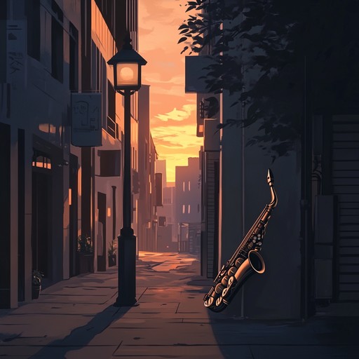 A heartfelt instrumental showcasing soulful saxophone lines that mirror the gentle fading of twilight, enveloping listeners in a warm and nostalgic atmosphere.