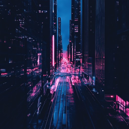 Dive deep into the dystopian streets with this synthetic, dark, and gritty cyberpunk track. The pulsating beats and aggressive synthesizers create an ominous atmosphere, perfect for night time cityscapes drenched in neon lights and hidden dangers. The track maintains a driving intensity throughout, evoking the feeling of a high stakes hunt in a futuristic urban jungle