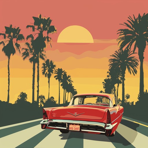 This track encapsulates the vibe of a laid-back, sun-soaked drive down l.A.'s famous sunset boulevard during the heyday of the 1960s. The music combines groovy and smooth melodies that evoke feelings of freedom and the golden age of road trips