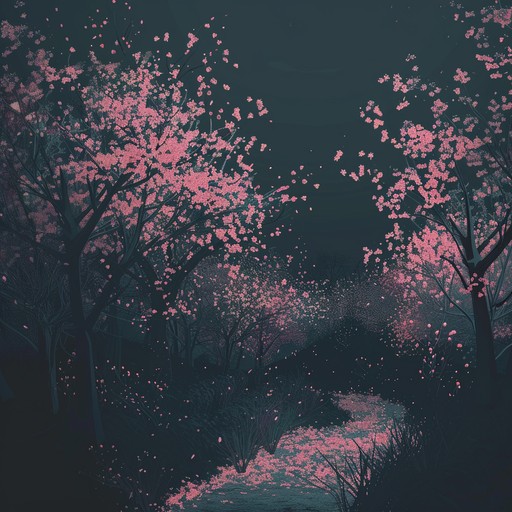 This haunting jpop track combines traditional japanese musical elements with eerie synths and ethereal sounds. The melodies invoke an atmosphere of ghostly serenity, as if drifting through a spectral cherry blossom garden at night.