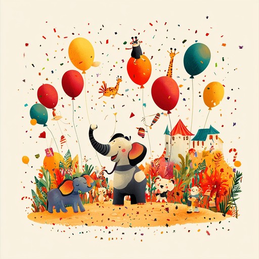 A light hearted, upbeat nursery rhyme featuring a playful melody interwoven with sounds mimicking various animals, perfect for engaging young children in fun and imaginative play. The gentle rhythm and charming notes create an enchanting atmosphere that feels like a lively parade of whimsical animals, encouraging joy and laughter.