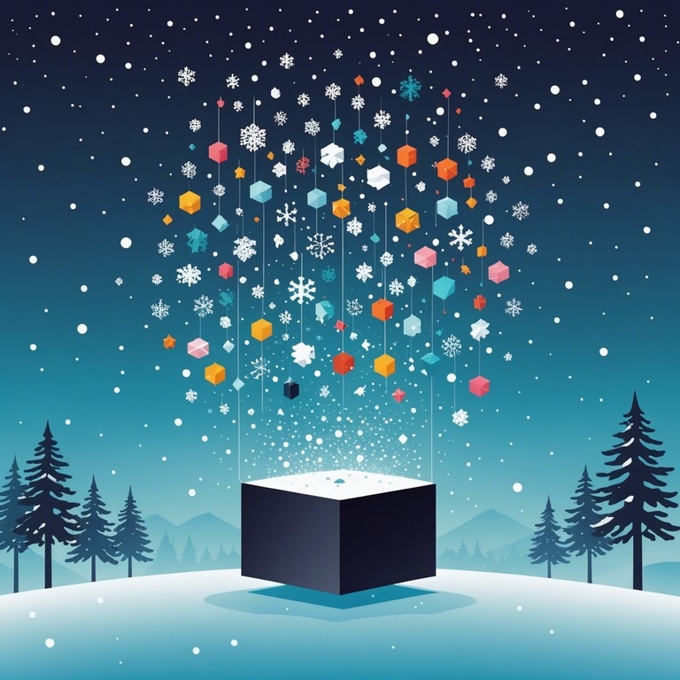 Imagine the warmth of the holidays infused with cheerful, pixelated tunes from a music box, offering a delightful backdrop to any festive gathering.