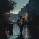 evokes sadness, reminiscing about past loves and rainy days