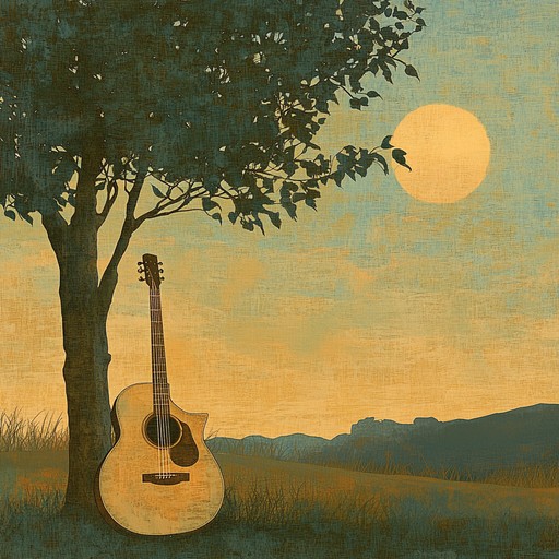 Draw listeners into a twilight serenade with a heartwarming guitar melody and soft rhythmic backing, encapsulating the tender embrace of an evening filled with love and affection.