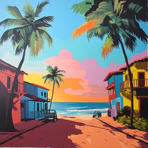 A dynamic fusion of bustling city streets with sun soaked caribbean beaches, this track merges upbeat, syncopated rhythms typical of urban genres with the vibrant and festive elements of calypso music. The result is an invigorating soundscape that takes listeners on a journey from concrete jungles to sandy shores.