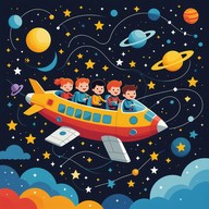 outer space journey for young minds