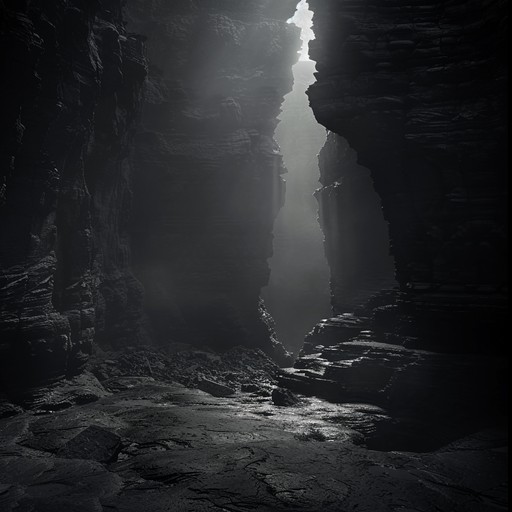 Dive into a hauntingly dark ambient track that layers ominous drones with reverberating textures, creating an immersive soundscape reminiscent of deep, shadowy caverns. The tension builds and releases unpredictably, keeping the listener on edge throughout.