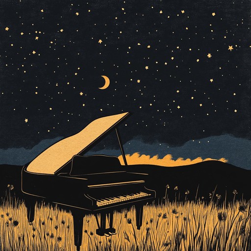 Experience a serene journey as delicate piano chords float, painting a tranquil soundscape of moonlit nights and whispering breezes.