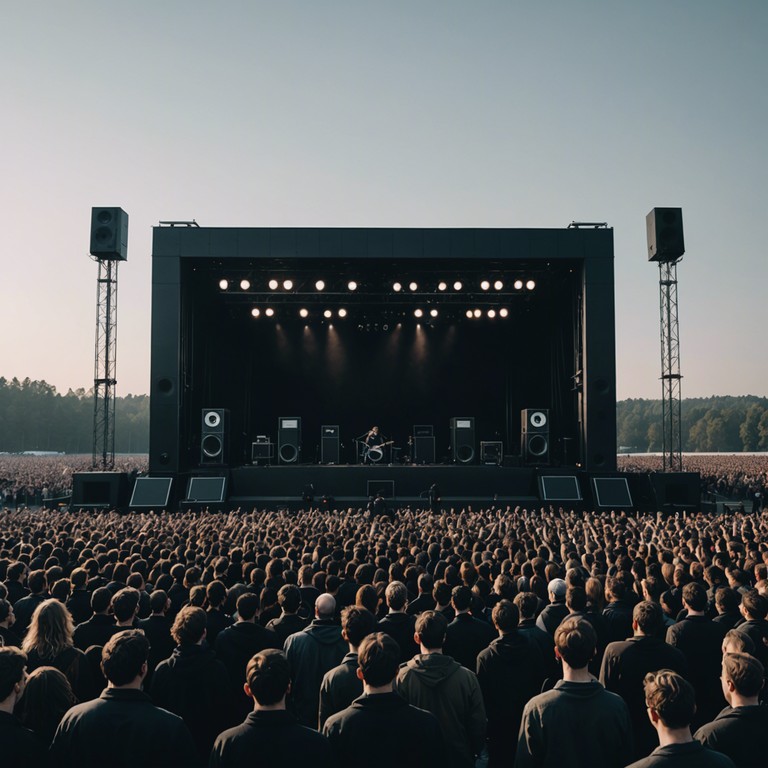 The track “steel echoes reign” is a boisterous blend of heavy metal and rock elements, featuring aggressive guitar riffs accompanied by pounding drum beats that create a wall of sound meant to emulate the unyielding force of an industrial metal powerhouse. This piece is imbued with a sense of resilience and indomitable spirit, meant to energize and embolden the listener.