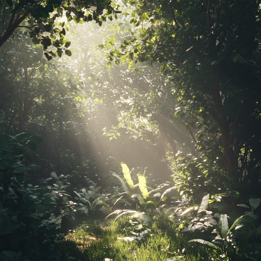 This composition captures the essence of a serene landscape, translating the gentle sways of forest trees and the soft murmur of a nearby stream into music. The occasional rustle of leaves and distant bird calls are masterfully integrated to enhance the naturalistic theme.