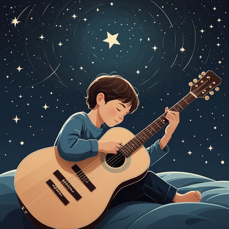 A track carefully crafted to blend the gentle, intimate tones of a sensual soundscape with the purity and innocence of children's music. Delicately played on a classical guitar, the piece captures a warmth and sympathy that soothes and inspires. The slow, sensual rhythms are designed to evoke feelings of comfort and serenity, offering a melodic embrace to listeners of all ages, enveloping them in a sound that's both nurturing and affectionate.