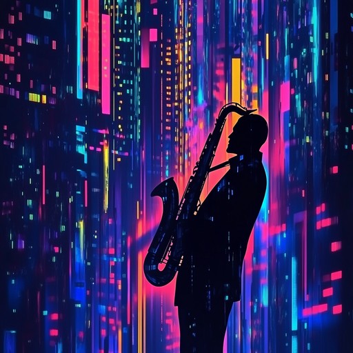 An instrumental track combining lively latin jazz rhythms with futuristic electronic sounds, featuring captivating saxophone melodies and innovative synth textures.