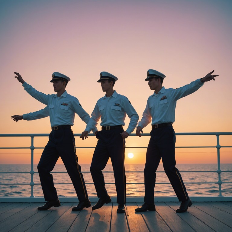 An uplifting and spirited instrumental piece designed to evoke the pride and camaraderie among sailors in the russian navy. The song uses traditional instruments to capture the essence of a festive celebration on a naval ship, combining energetic rhythms and patriotic melodies.