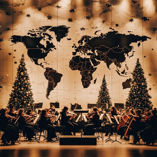 A dynamic orchestral piece that unites festive tunes from around the world, featuring lively rhythms and expressive melodies to create a joyful and celebratory atmosphere.