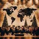 an orchestral celebration blending global melodies into festive sounds