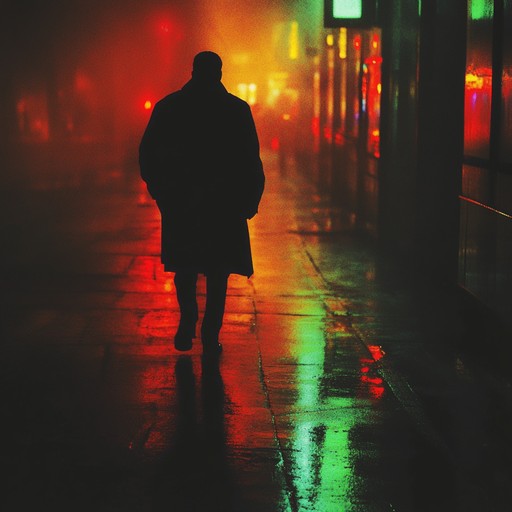 Set in a dystopian cityscape, this track blends pulsating synthesizer layers with a dark atmosphere to evoke a sense of urban desolation and nocturnal tension. Perfect for soundtracks that require a blend of nostalgia and menace, where the haunting melodies remind one of past regrets and future anxieties colliding in the neon lit darkness.