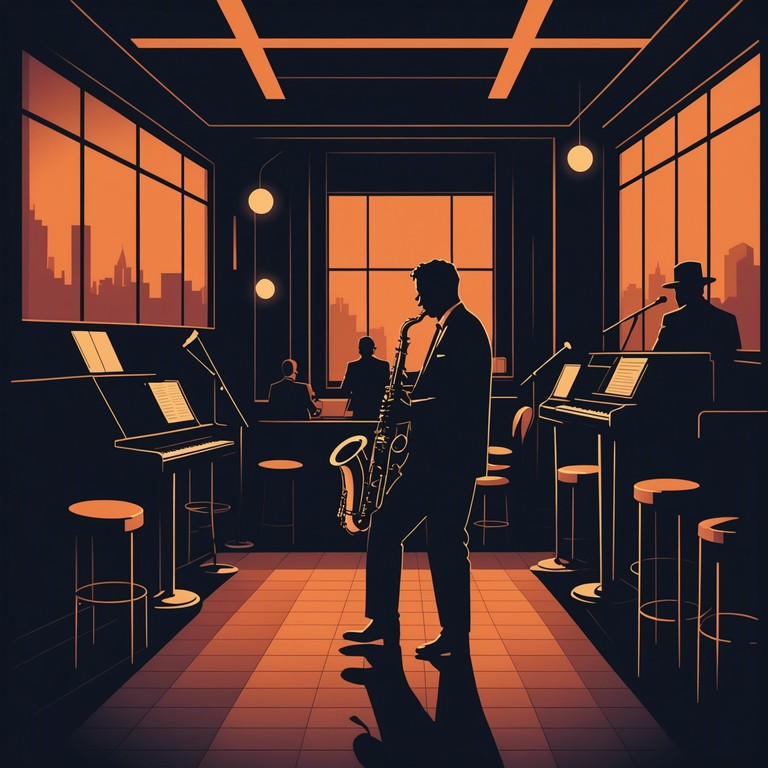 Imagine a dimly lit jazz club at midnight, deserted except for a solitary musician. The sound of a lone saxophone fills the space, its bluesy swing beats echoing off the walls, creating a haunting atmosphere of isolation and introspective melancholy. This piece merges traditional swing rhythms with a somber, lonely mood, ideal for reflection and solitary evenings.