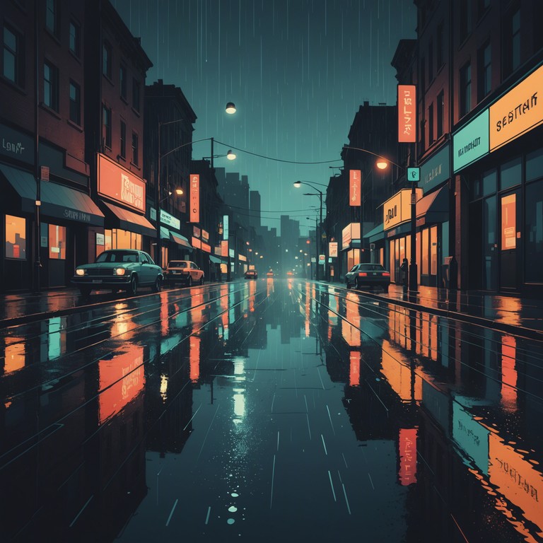 An evocative urban ballad infused with rich, reflective tones of the electric piano, embodying the essence of cityscapes at night. The music portrays a deep, introspective journey through the quiet streets illuminated by distant city lights, evoking a sense of solitude amidst the urban expanse.