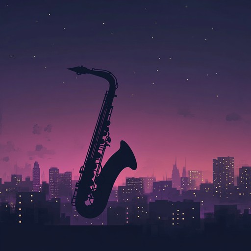 An instrumental piece where the saxophone leads over a backdrop of soft urban rhythms, capturing the essence of a serene night in the city.