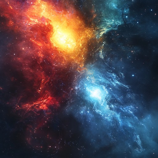 Experience an orchestral overture of the galactic war, vividly depicting the strife among celestial beings. Majestic strings, dynamic percussion, powerful brass, and haunting woodwinds melodically craft the drama and tension of the cosmic battlefield.