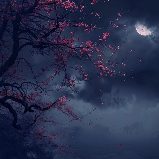 A soulful instrumental capturing the yearning mood, featuring tender violin melodies against a backdrop of soft piano harmonies. The music sways gently, creating a sense of longing and introspection, similar to a quiet night under cherry blossoms.