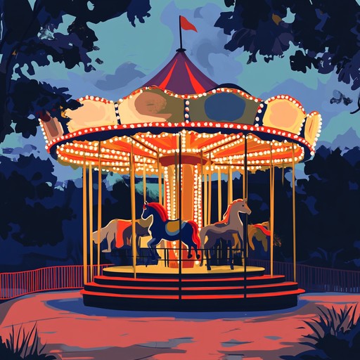 A lively instrumental piece featuring playful melodies and bouncy rhythms that evoke the fun of a carousel ride