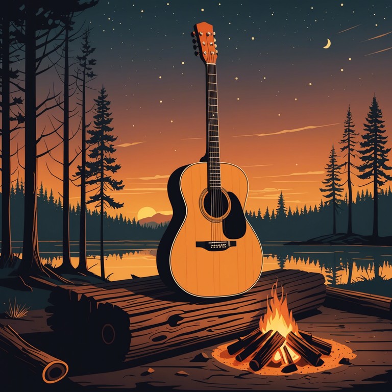 Imagine yourself under a night sky, with each guitar strum echoing the ancient myths whispered by the wilderness, both calming and captivating.