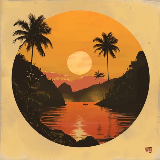 Imagine a serene sunset on a bustling brazilian beach, where the soft strumble of bossa nova guitar blends with the gentle ebb and flow of the waves. Ideal for a calm, feel-good moment that captures the essence of a leisurely summer evening by the sea.